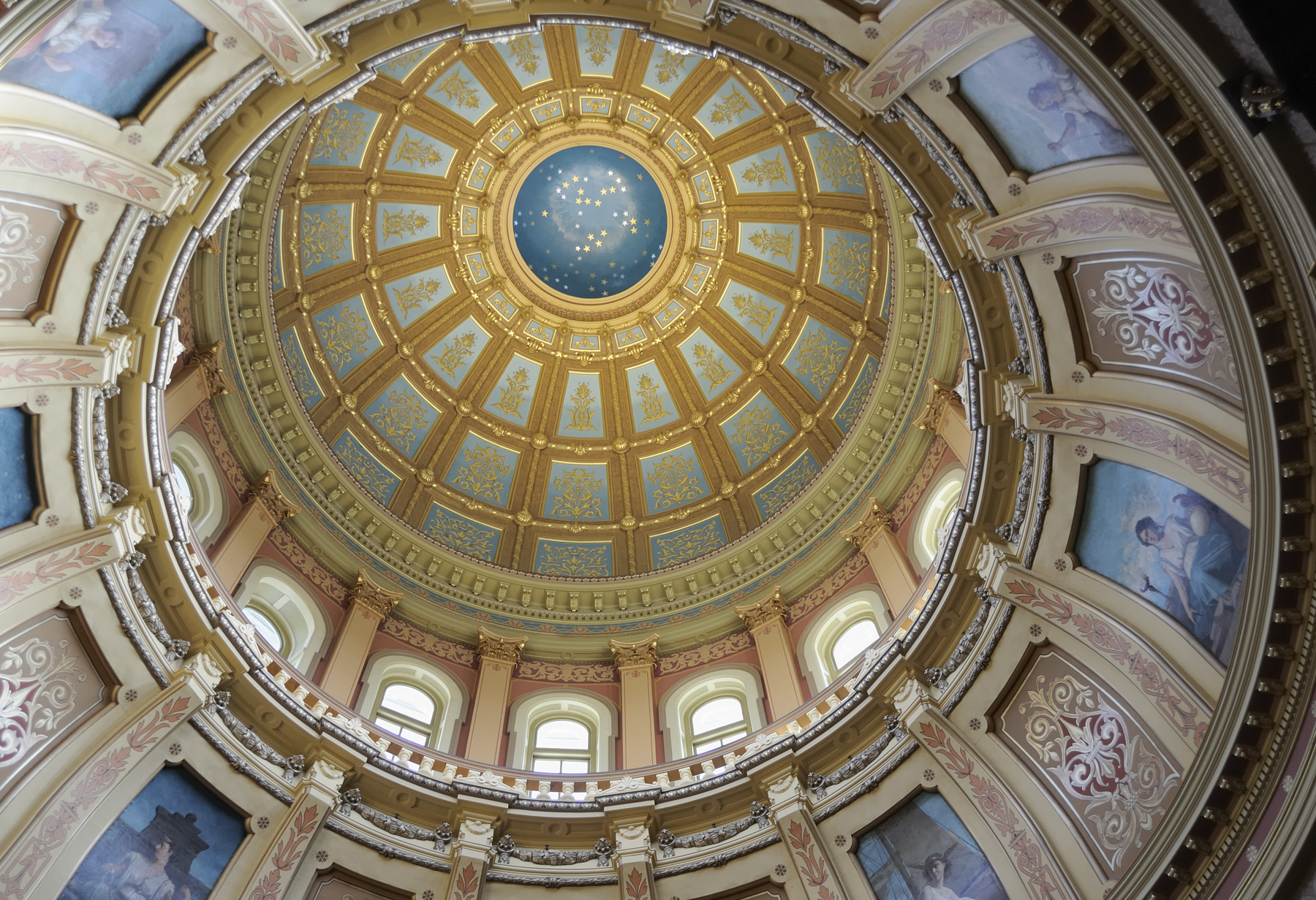 The interior of the Capitol Dome in Lansing, Michigan.For more images in and around Lansing, please visit my lightbox.