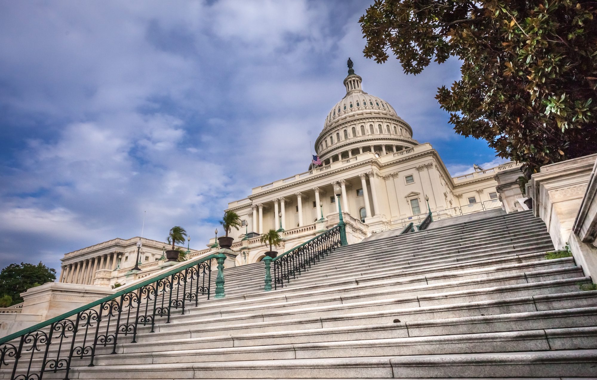 Steps of the West Facade of the U.S. Capitol Building in Washington, DC.